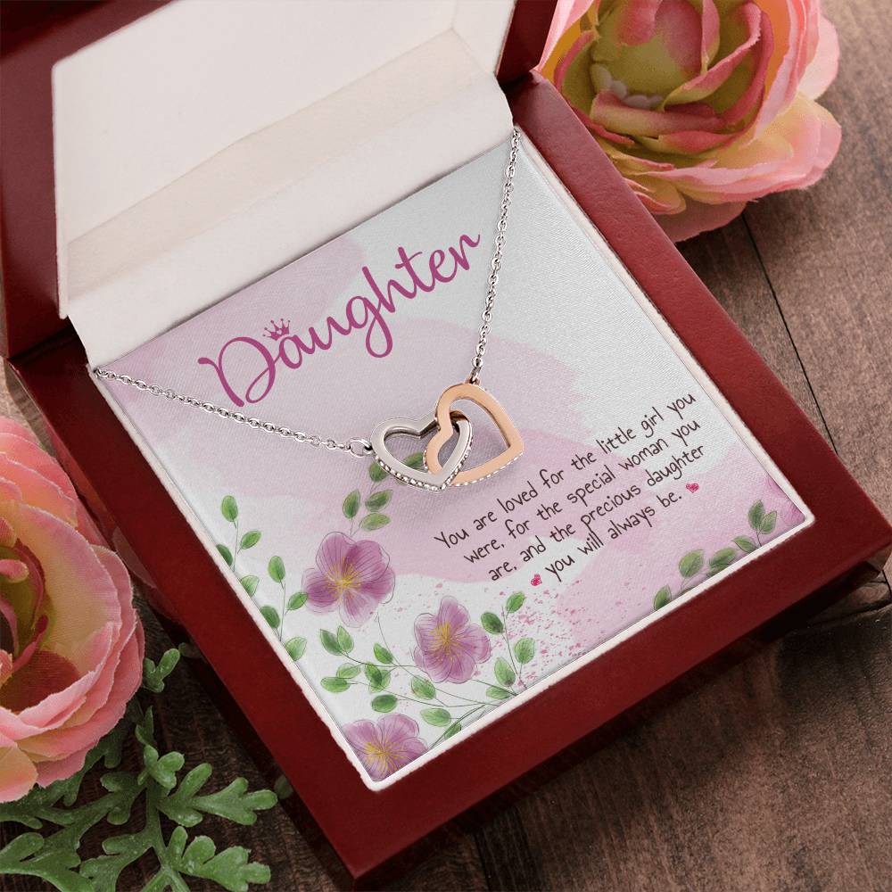 My Precious Daughter Hearts Necklace Interlocking Hearts Necklace