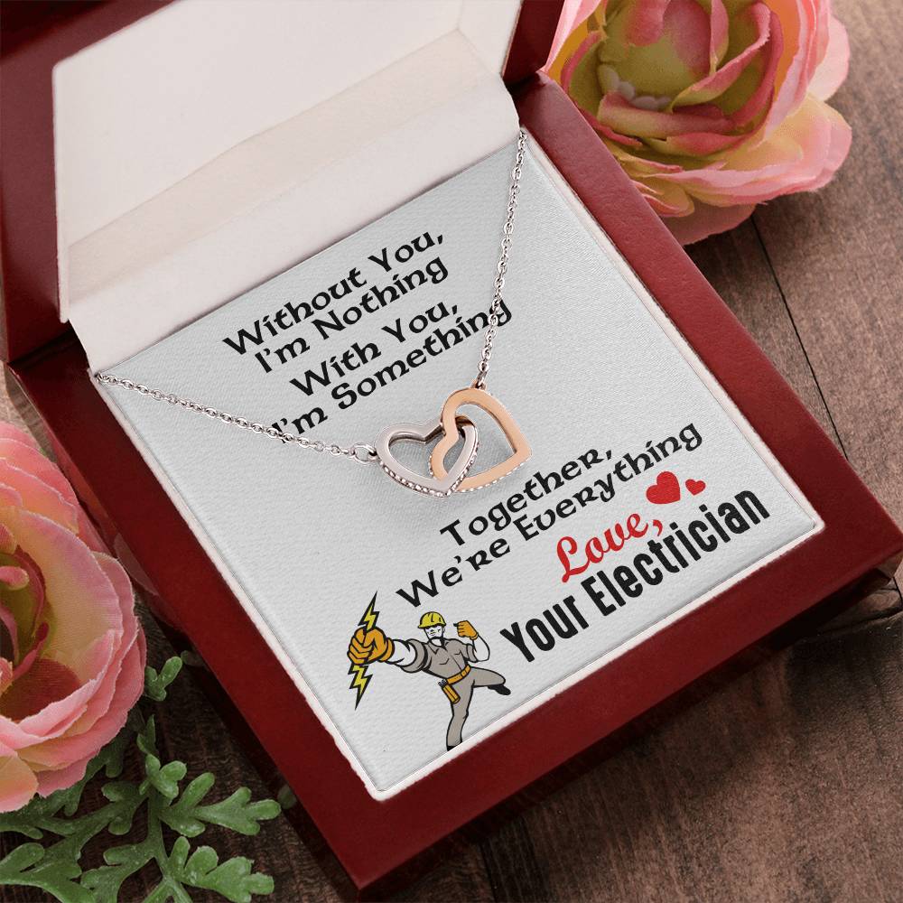 Electrician'S Girlfriend- Interlocking Heart Necklace Interlocking Hearts Necklace