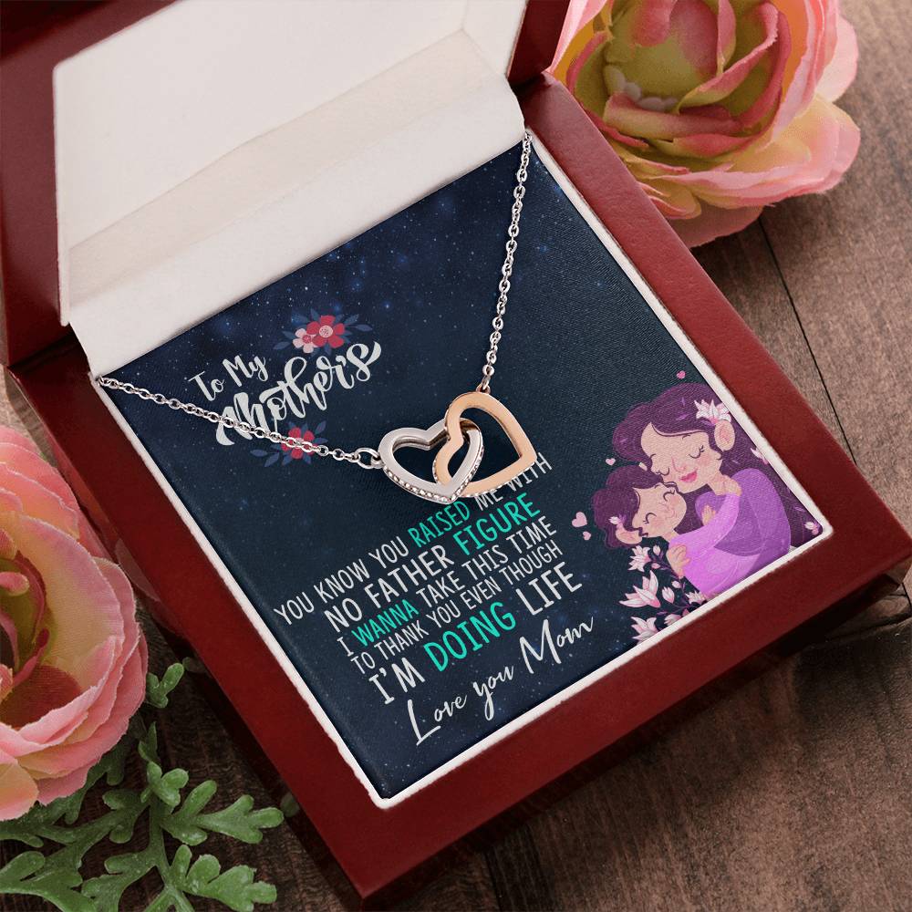 Gift For Single Mom - Necklace Interlocking Hearts Necklace
