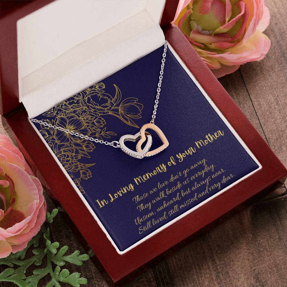 In Loving Memory Of Your Mother - Interlocking Necklace Interlocking Hearts Necklace