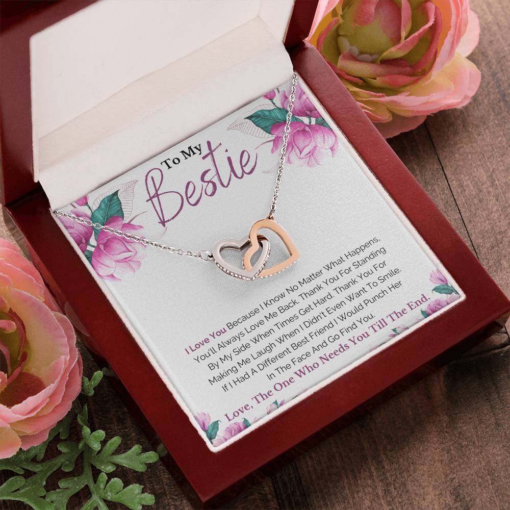 To My Best Friend Necklace Interlocking Hearts Necklace