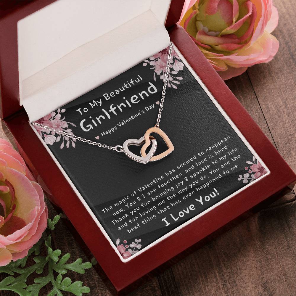 Valentine'S Day Gift For Girlfriend Girlfriend Gift Necklace Gift For Girlfriend Unique Valentine'S Day Gift For Her Jewelry Gift Interlocking Hearts Necklace