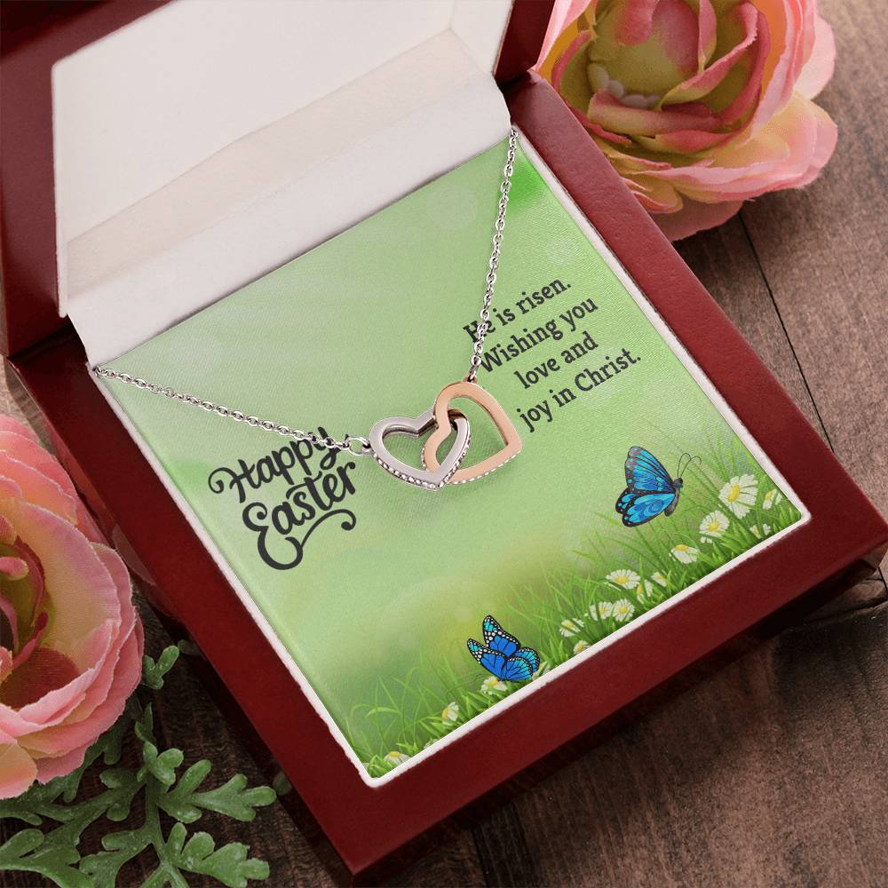 Happy Easter Gifts Interlocking Hearts Necklace