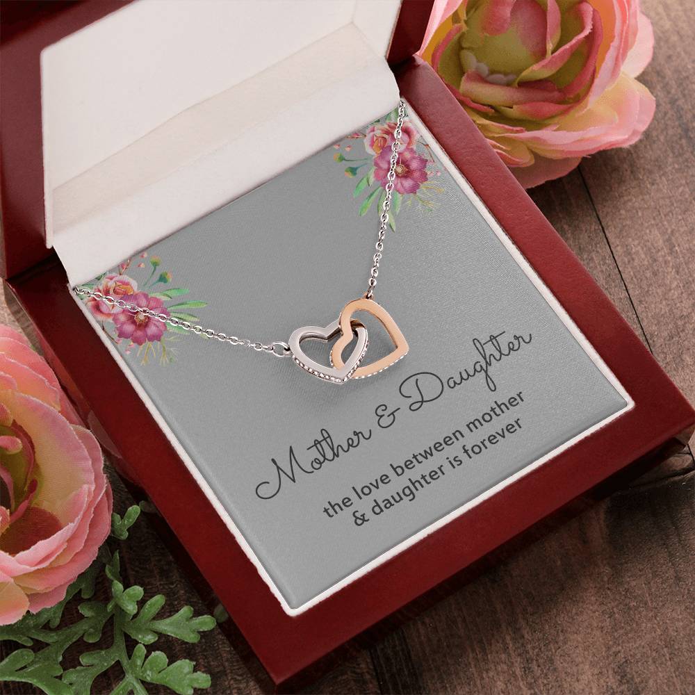 Mother And Daughter - Love Forever Interlocking Hearts Necklace