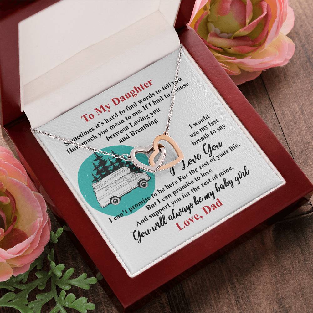 Gift For Daughter - Interlocking Heart Necklace Interlocking Hearts Necklace