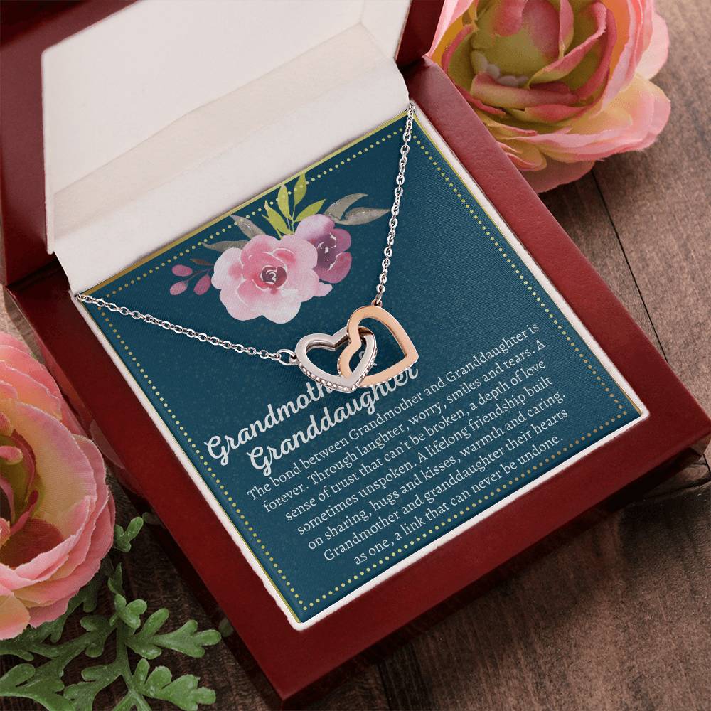 Granadmother & Grandaughter Interlocking Hearts Necklace