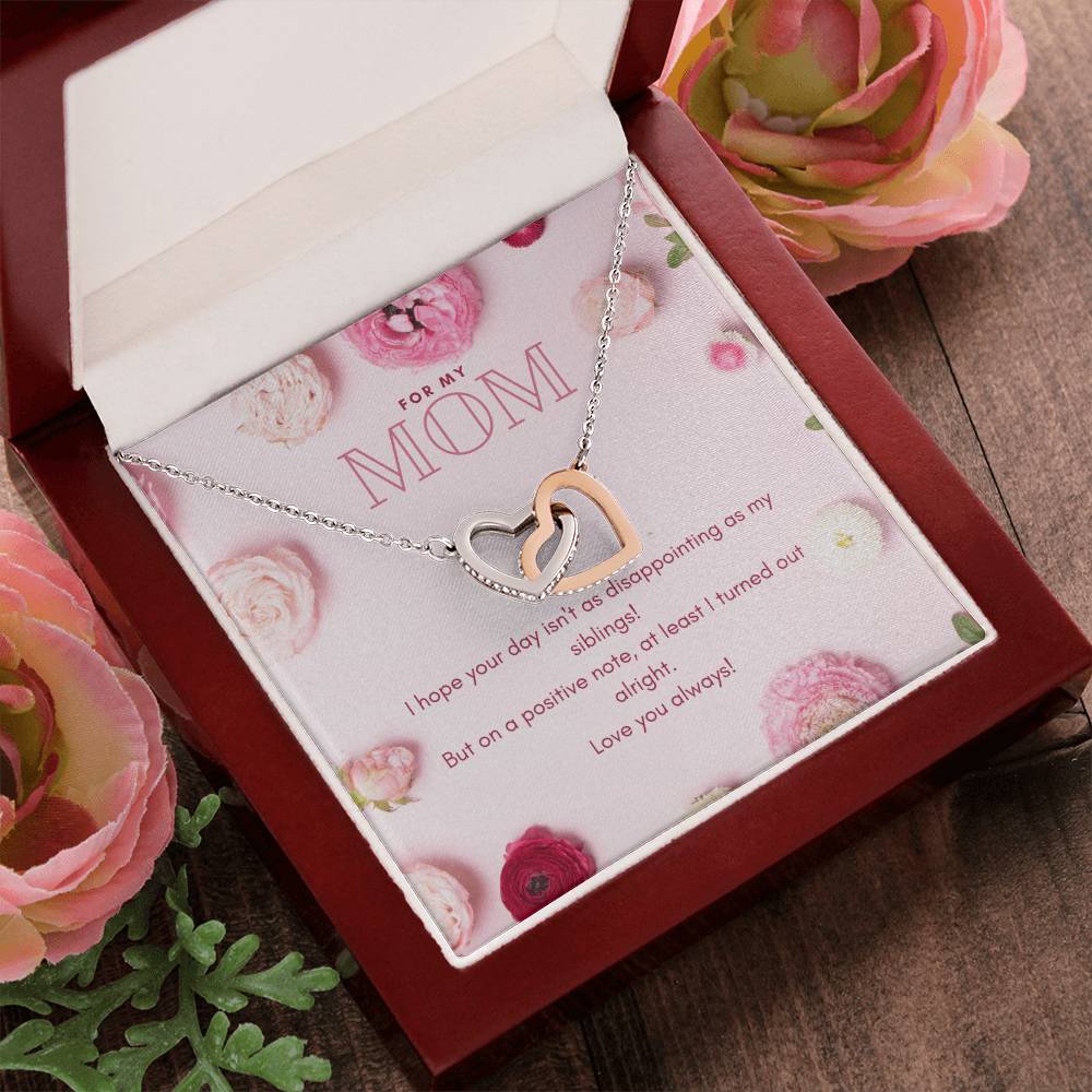 I Turned Out Alright Interlocking Hearts Necklace
