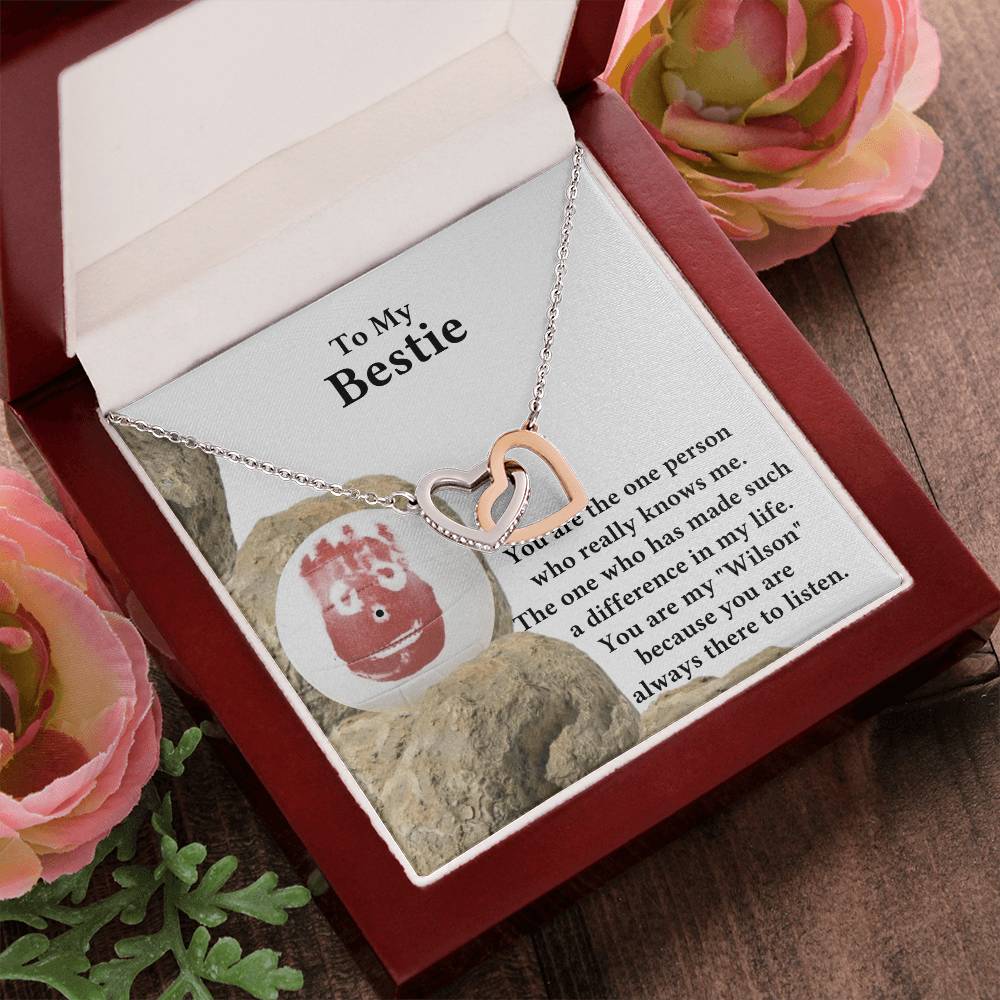 My Bestie My Wilson Interlocking Hearts Necklace