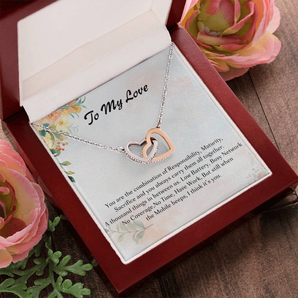 To My Love Interlocking Hearts Necklace