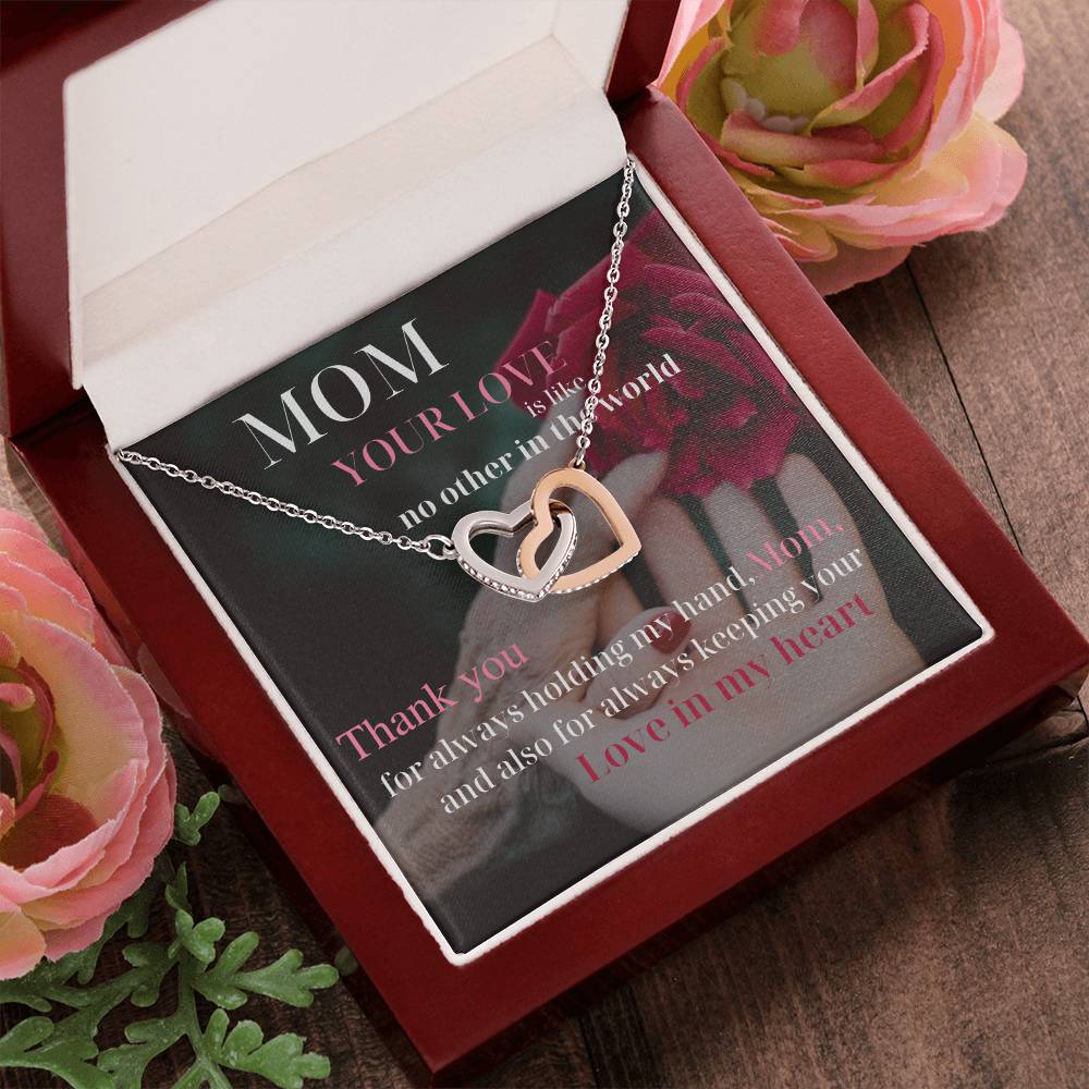 Mom Your Love Is Like No Other In The World Interlocking Hearts Necklace