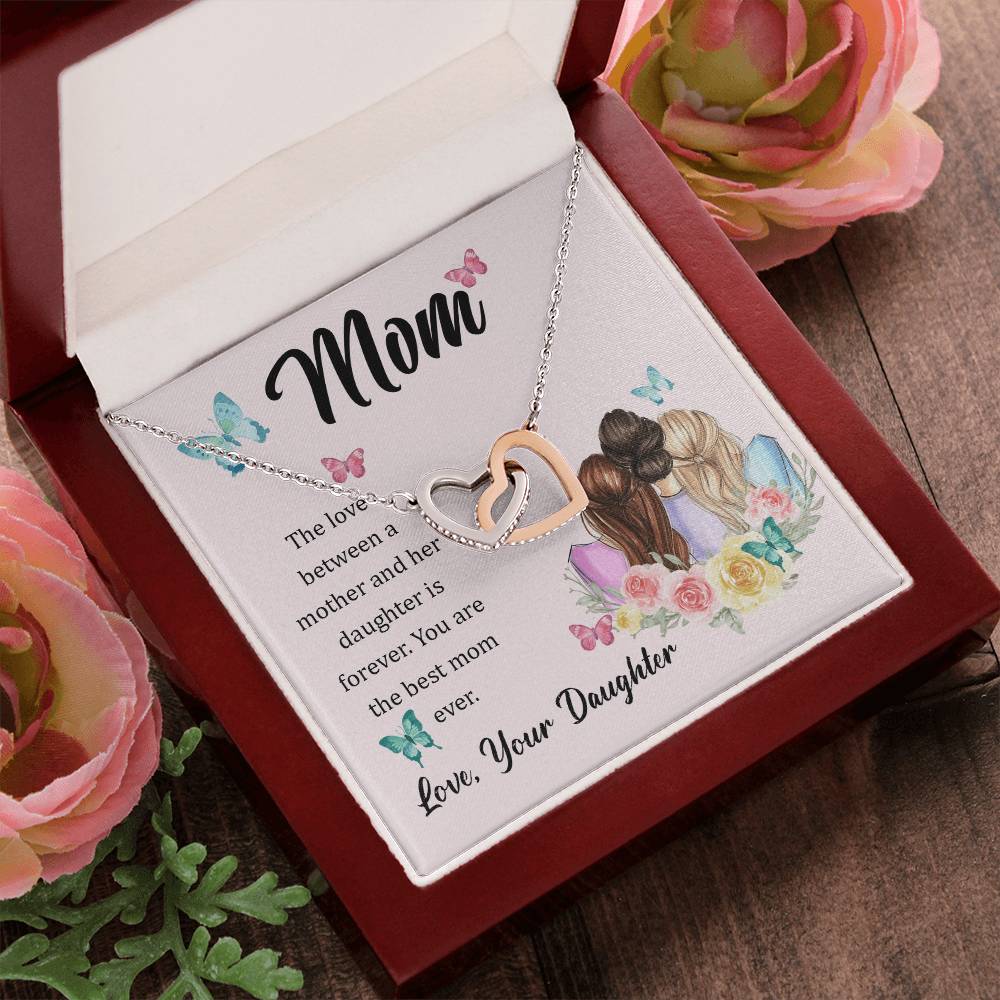 Mom Love Interlocking Hearts Necklace