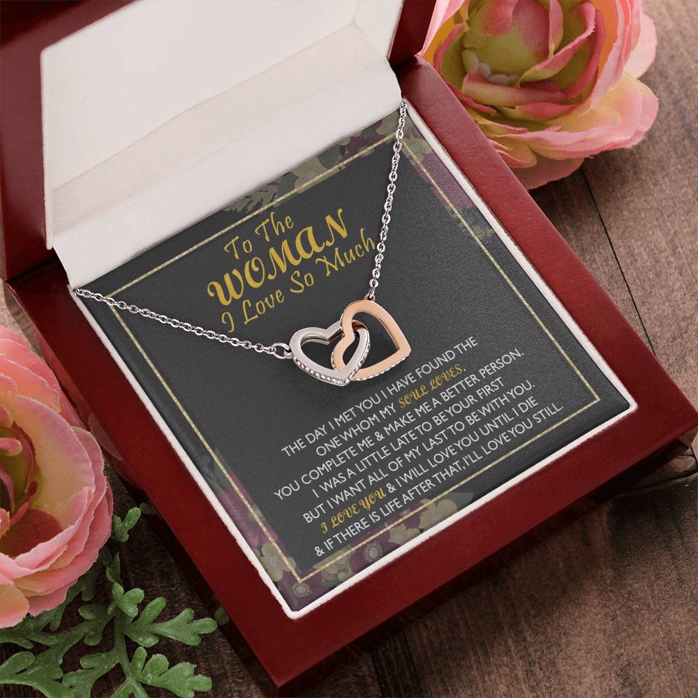 To The Woman I Love - Interlocking Hearts - Interlocking Hearts Necklace