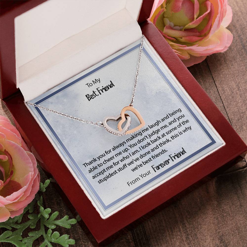 Why We'Re Best Friends Necklace Interlocking Hearts Necklace