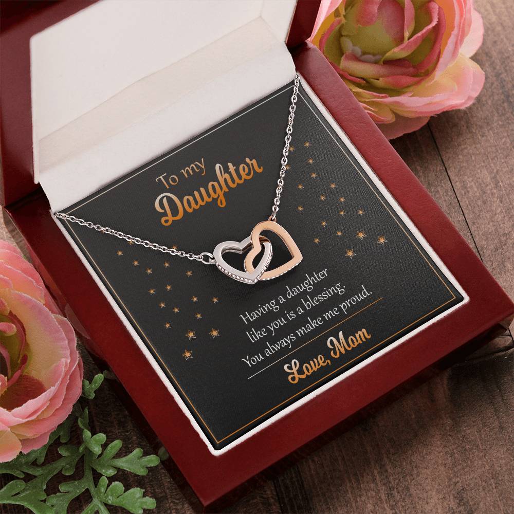 Necklace For Daughter Perfect Birthday Gift From Mom Interlocking Hearts Necklace