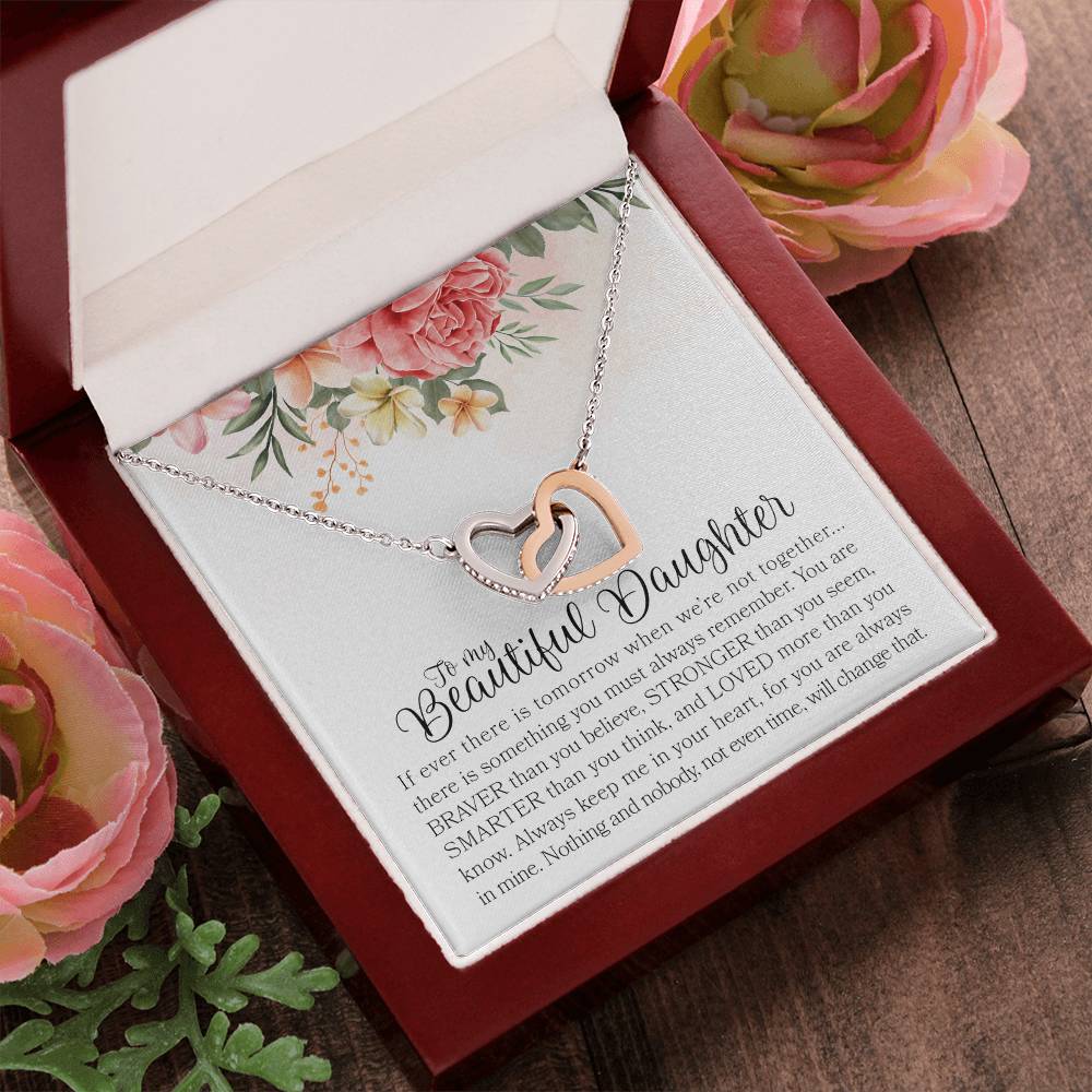 Interlocking Hearts - To Daughter Interlocking Hearts Necklace
