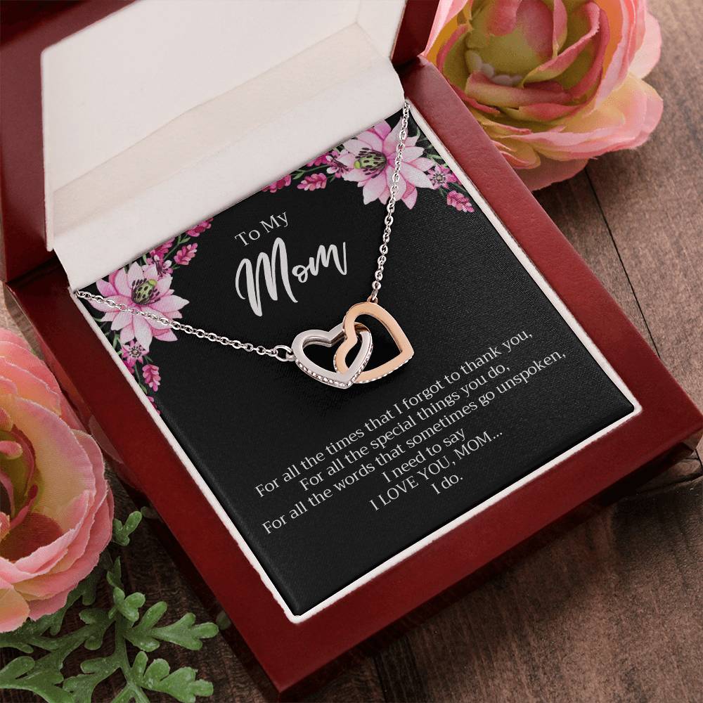 Interlocking Heart Necklace For Mom Interlocking Hearts Necklace
