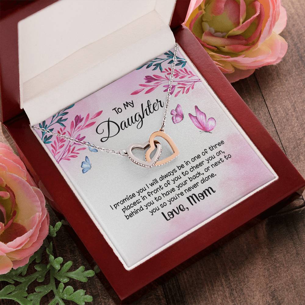Daughter Mother Interlocking Hearts Necklace