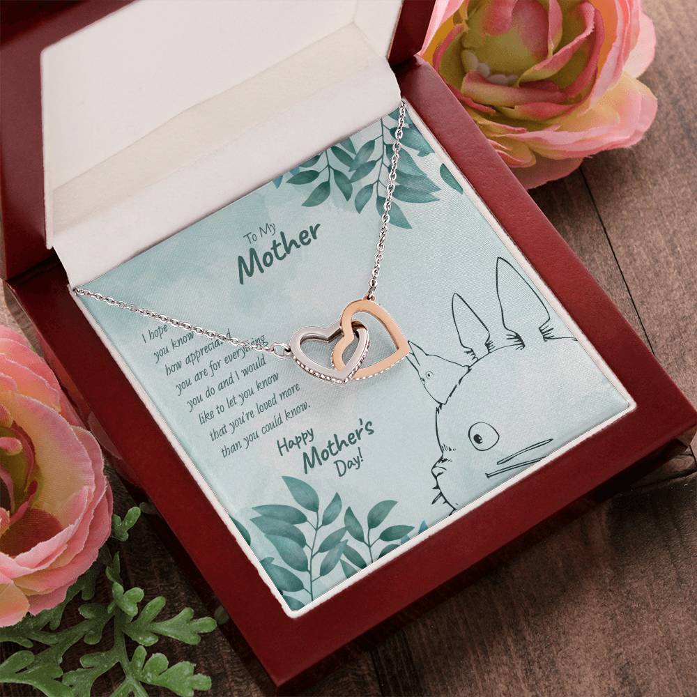 Limited Edition Mother You'Re Loved More Than You Could Know Interlocking Hearts Necklace Tm2V1