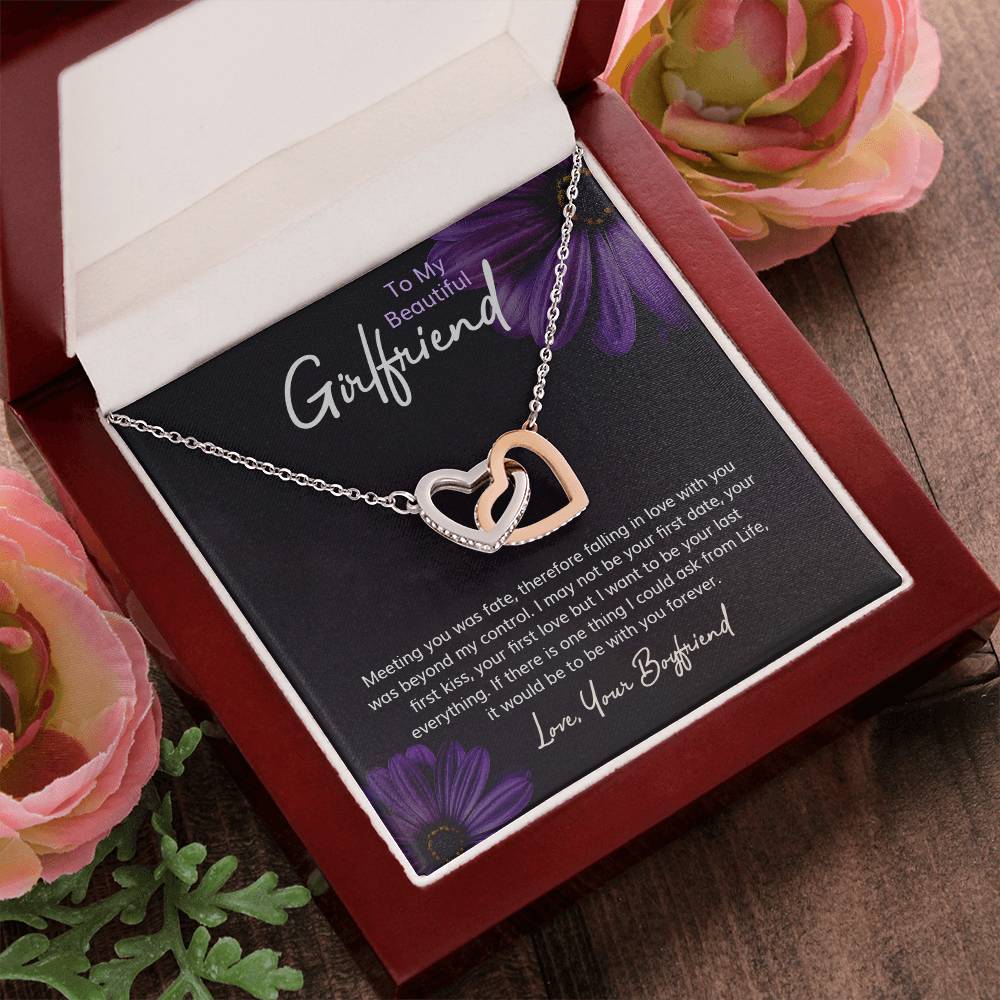 Interlocking Hearts - Romantic Girlfriend Necklace Gift Interlocking Hearts Necklace