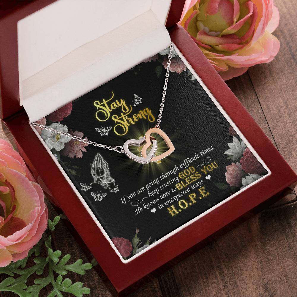 Stay Strong - Interlocking Hearts Necklace