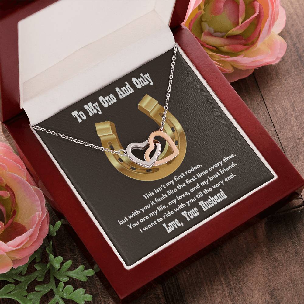 Rodeo Life Interlocking Hearts Necklace
