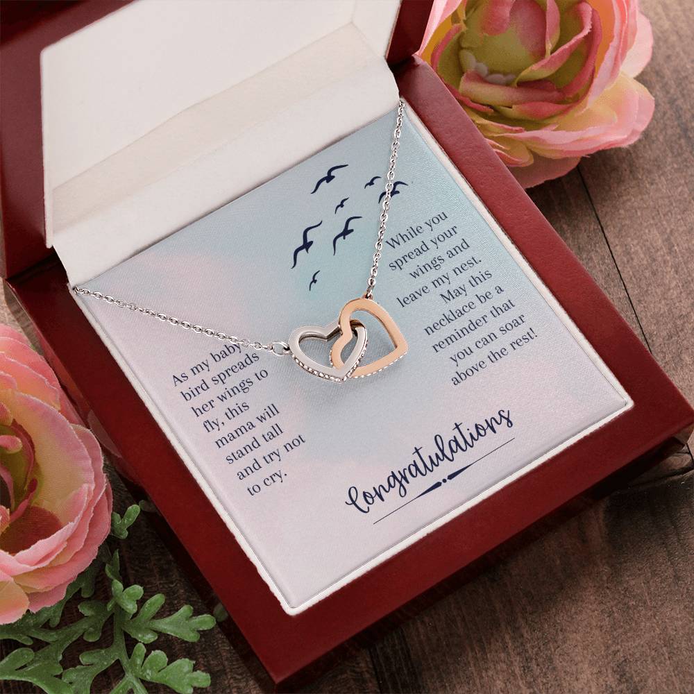 This Mama Will Stand Tall And Try Mot To Cry - Interlocking Heart Necklace Interlocking Hearts Necklace