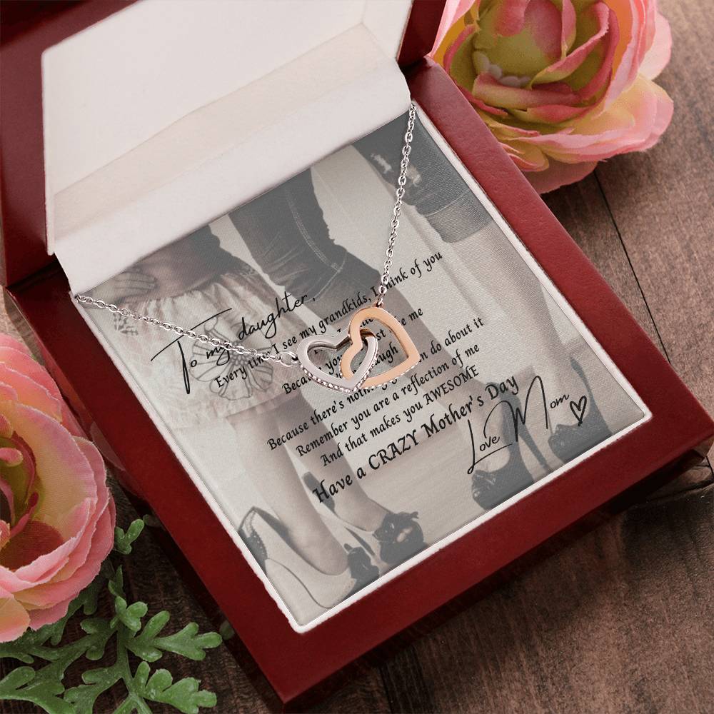 Luxury Interlocking Hearts - Mom To Daughter Interlocking Hearts Necklace