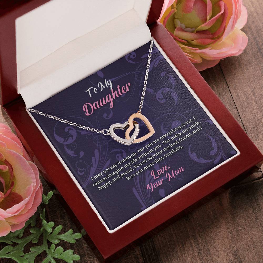 Interlocked Hearts Necklace - Best Friend Interlocking Hearts Necklace
