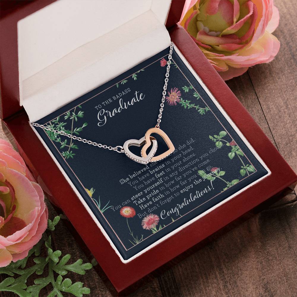 Graduation Gift Necklace Graduation Gift For Her College Graduation Gift For Her High School Senior Graduation Class Of Interlocking Hearts Necklace