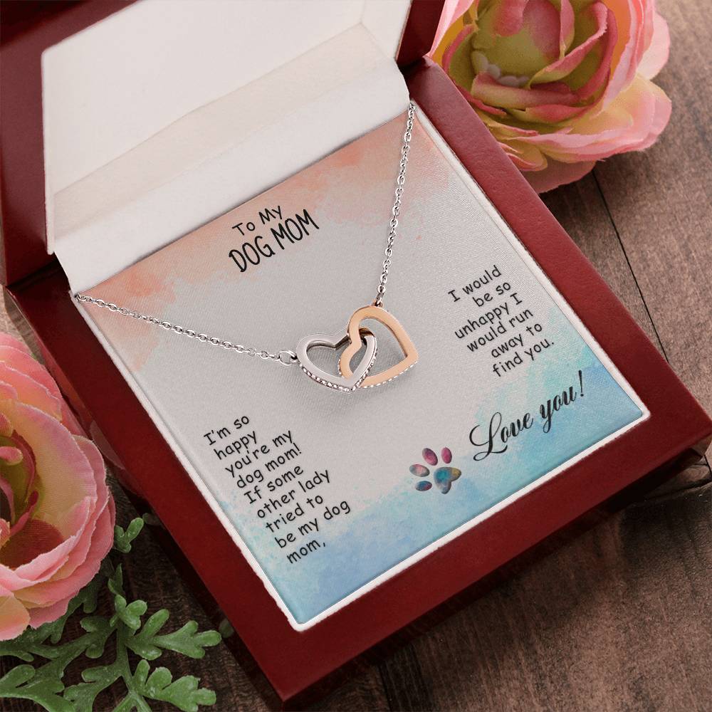 Interlocking Hearts Necklace To My Dog Mom I’M So Happy