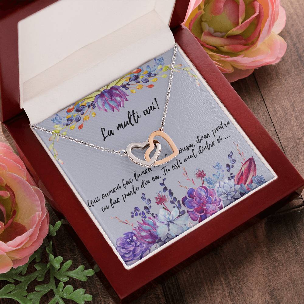 Unii Oameni Fac Lumea Mai Frumoasă Doar Pentru Că Fac Parte Din Ea! Interlocking Hearts Necklace