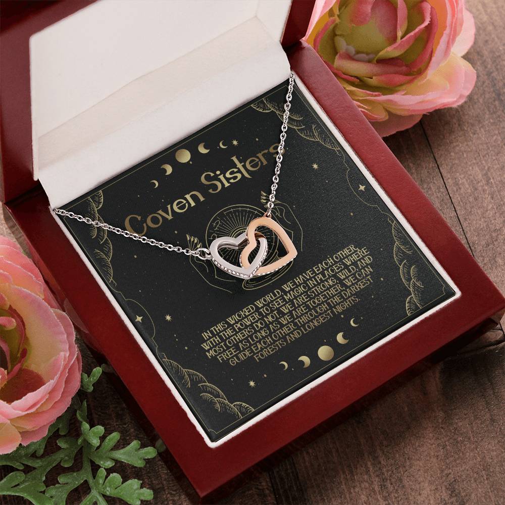Coven Sisters Interlocking Interlocking Hearts Necklace
