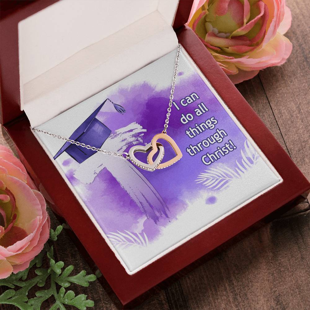 Interlocked Heart Neckless - Graduation Day Interlocking Hearts Necklace