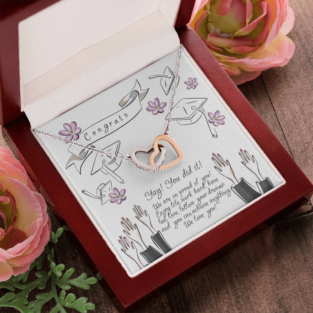 CONGRA~4 Interlocking Hearts Necklace