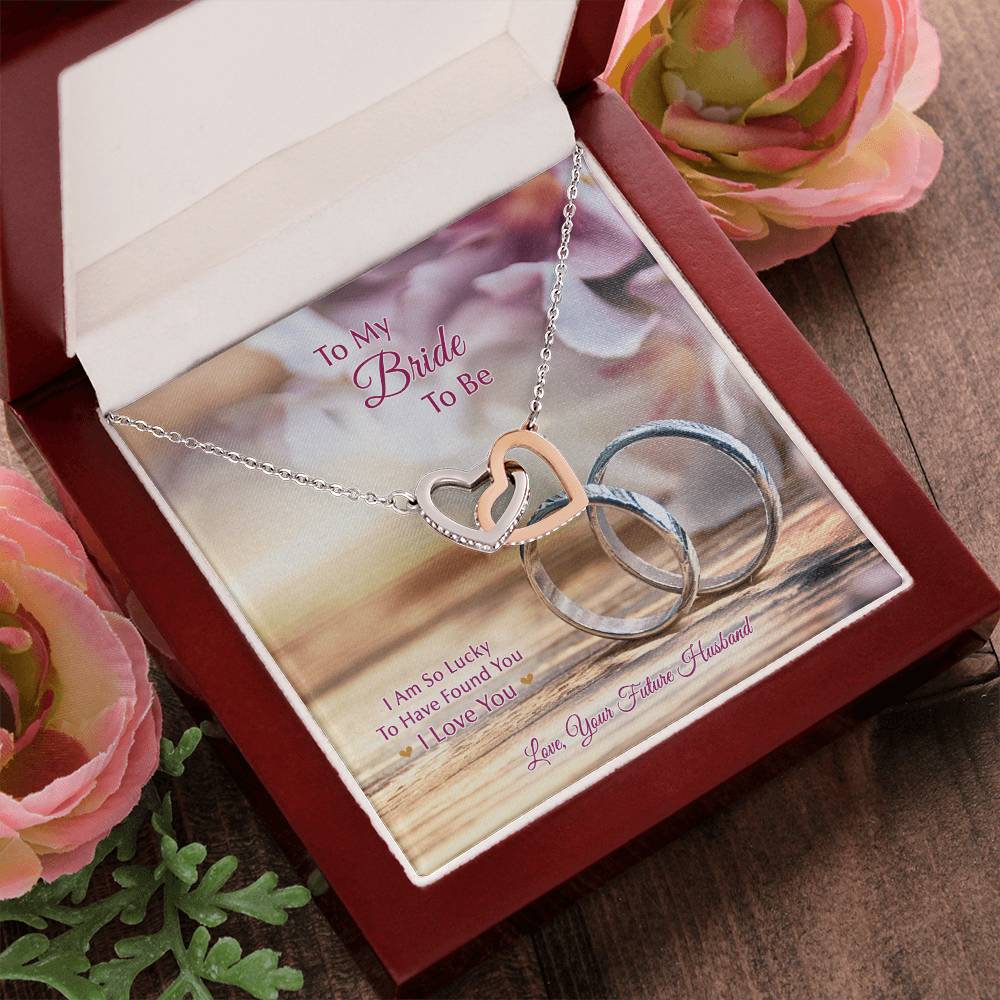 To My Bride To Be . Interlocking Hearts Silver Rings Design Interlocking Hearts Necklace