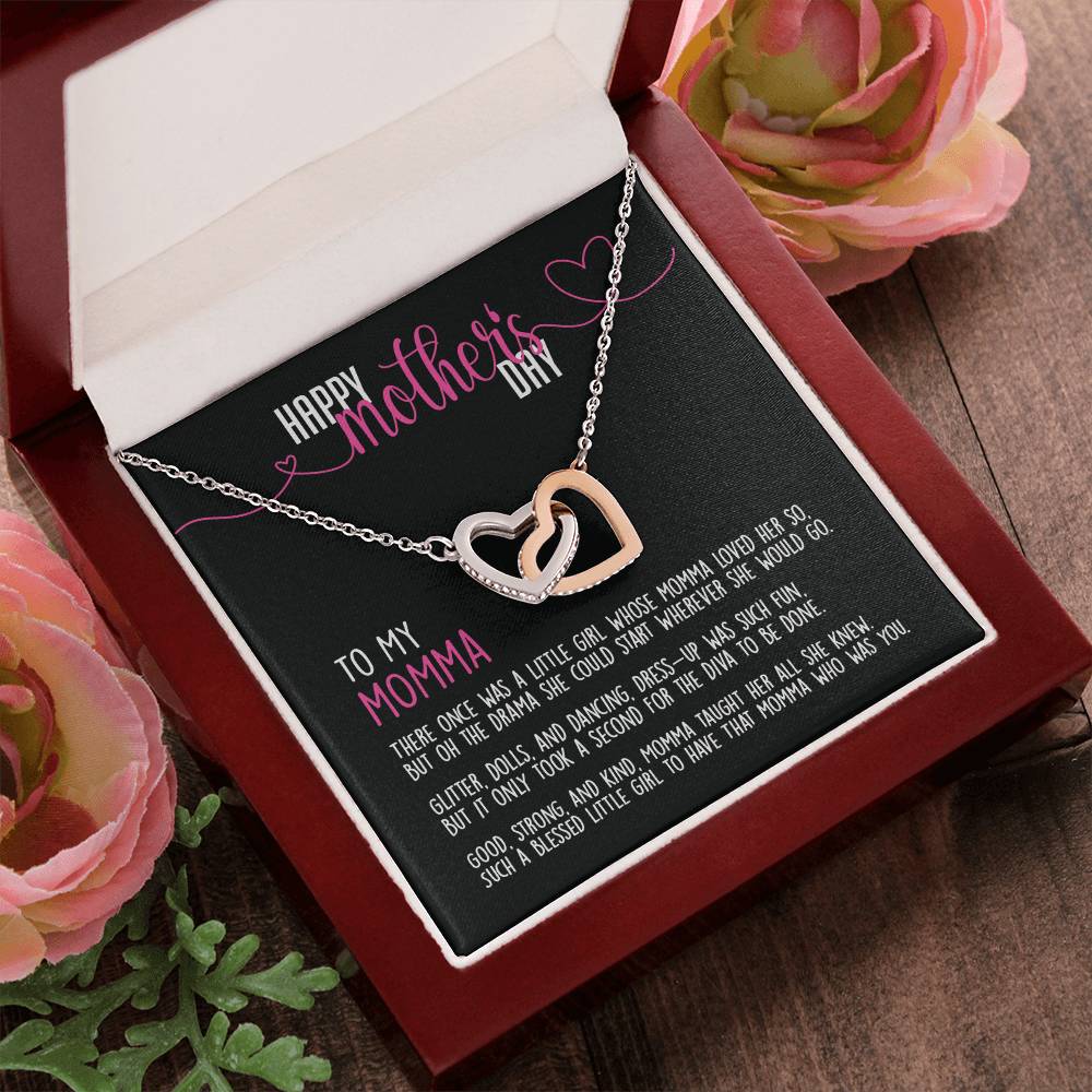 Happy Mother'S Day To My Momma - Necklace Interlocking Hearts Necklace