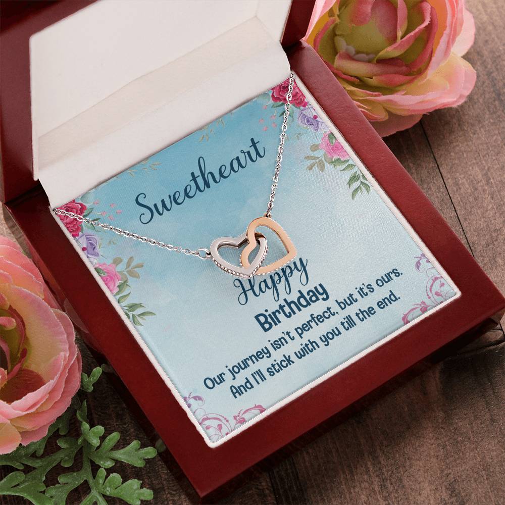 Happy Birthday To My Love - Interlocking Hearts Necklace