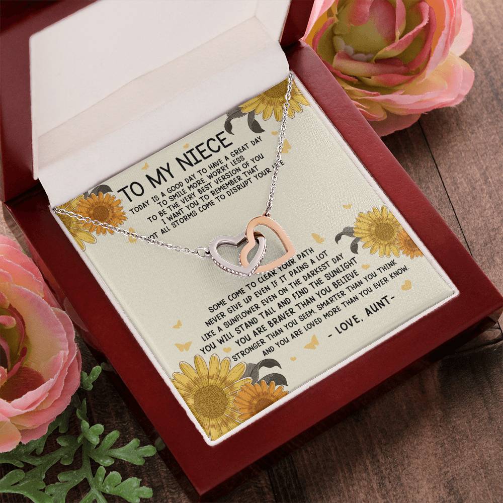 Today Is Good Day - Great Gift For Niece Interlocking Hearts Necklace