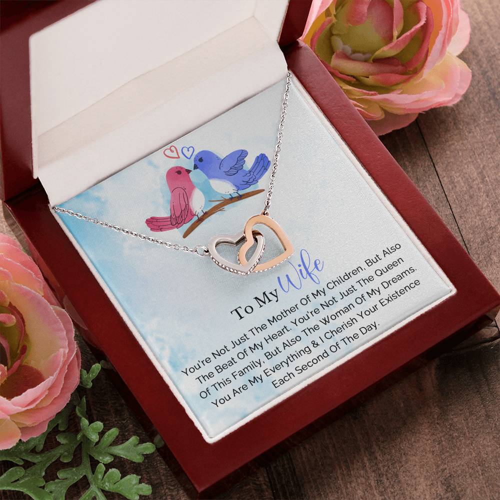 Husband To Wife Necklace Interlocking Hearts Necklace