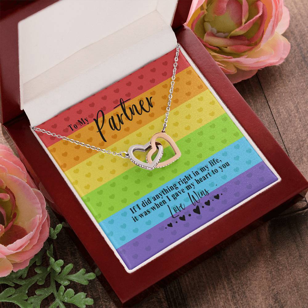 03 Love Wins Necklace Interlocking Hearts Necklace
