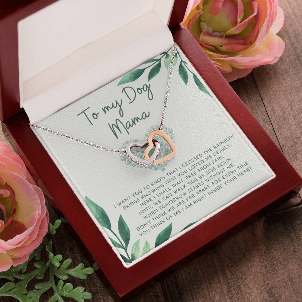 4. Dog Mama Interlocking Hearts Necklace