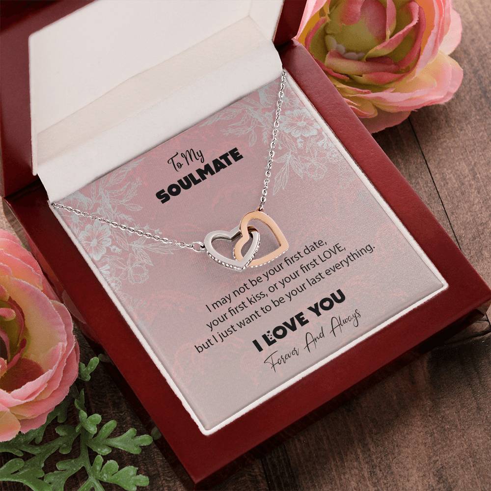 To My Soulmate Interlocked Hearts Necklace Interlocking Hearts Necklace