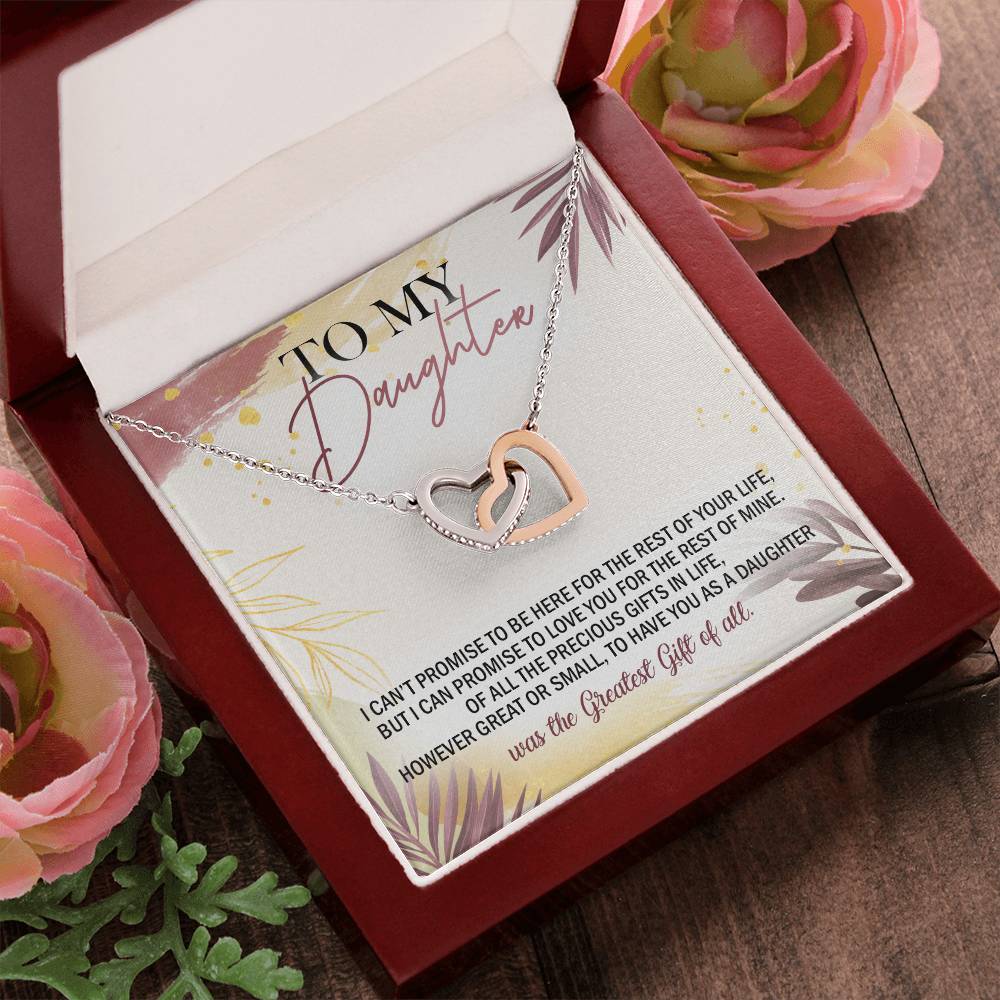 To My Daughter - Interlocking Hearts Necklace - D05