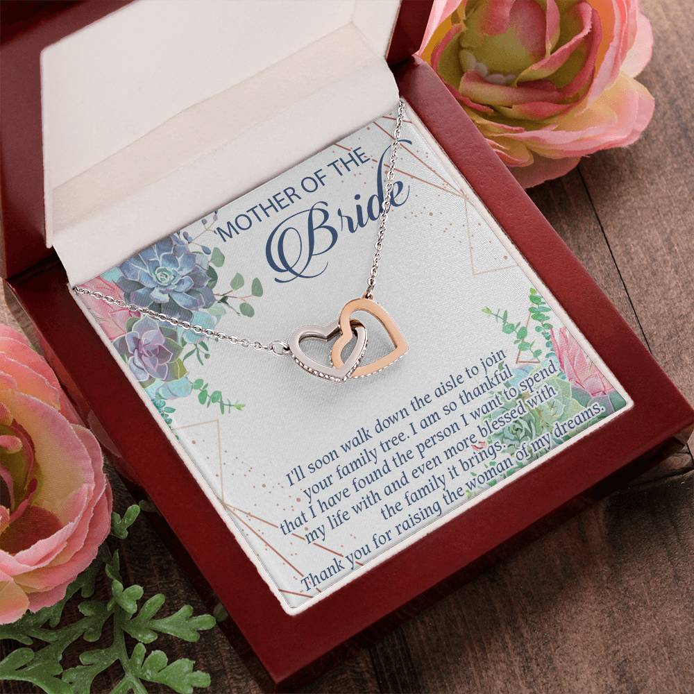 Mother Of The Bride Gift From Groom Mother Of The Bride Interlocking Heart Necklace Custom Mother Of The Bride Mother Of The Bride Gift Interlocking Hearts Necklace