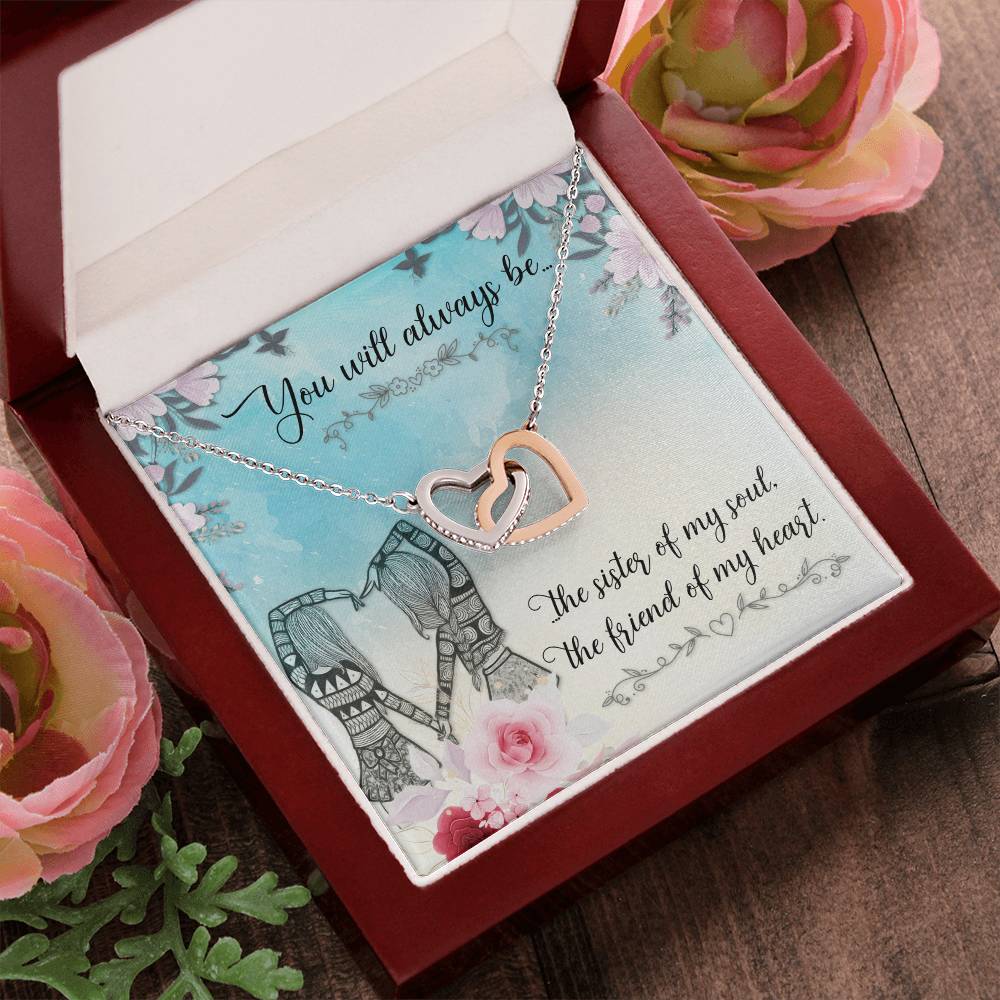 You Will Always Be - Sisters Interlocking Hearts Interlocking Hearts Necklace