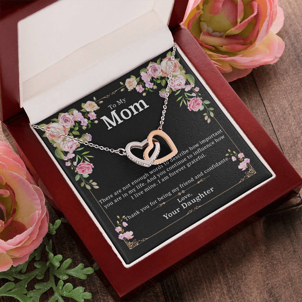Forever Grateful Necklace Interlocking Hearts Necklace