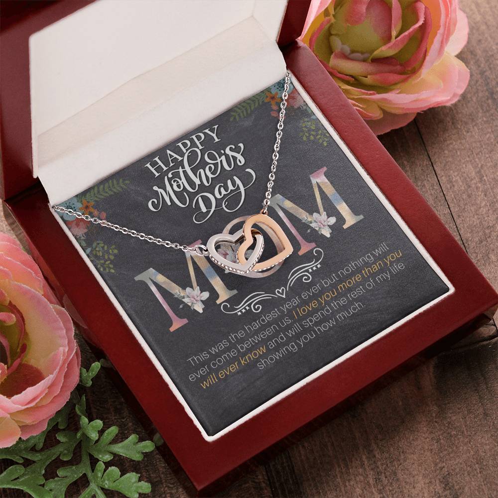 Interlocking Hearts Necklace For Mom