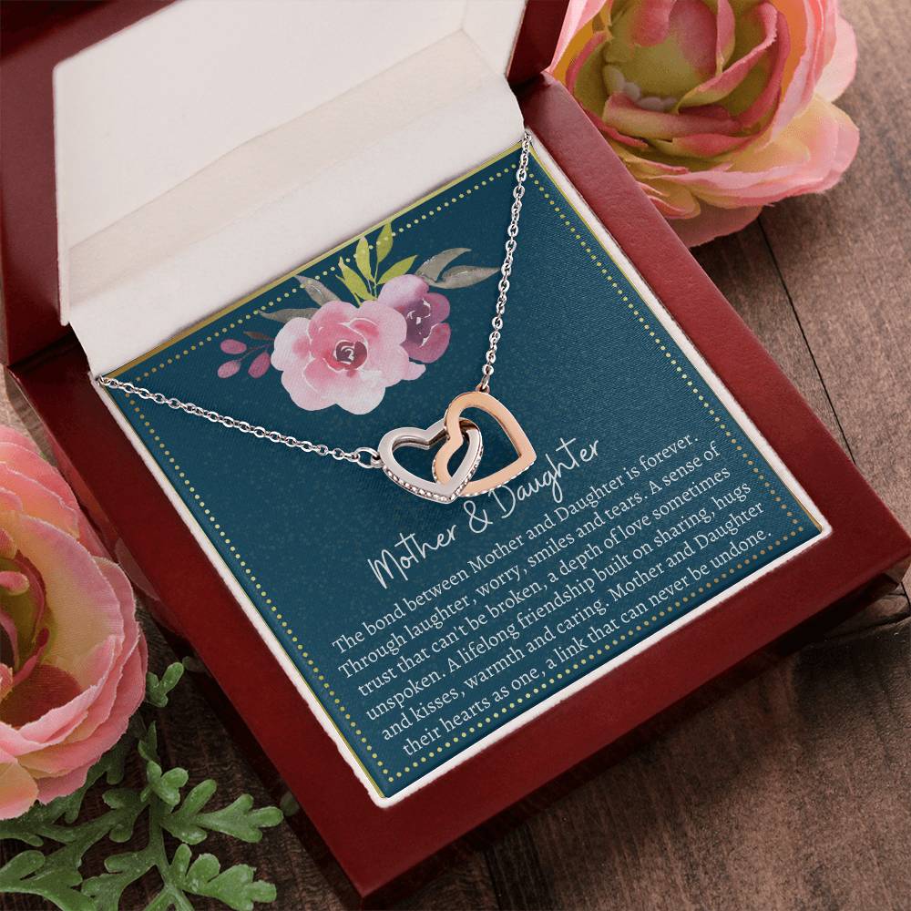 Mother & Daughter Interlocking Hearts Necklace