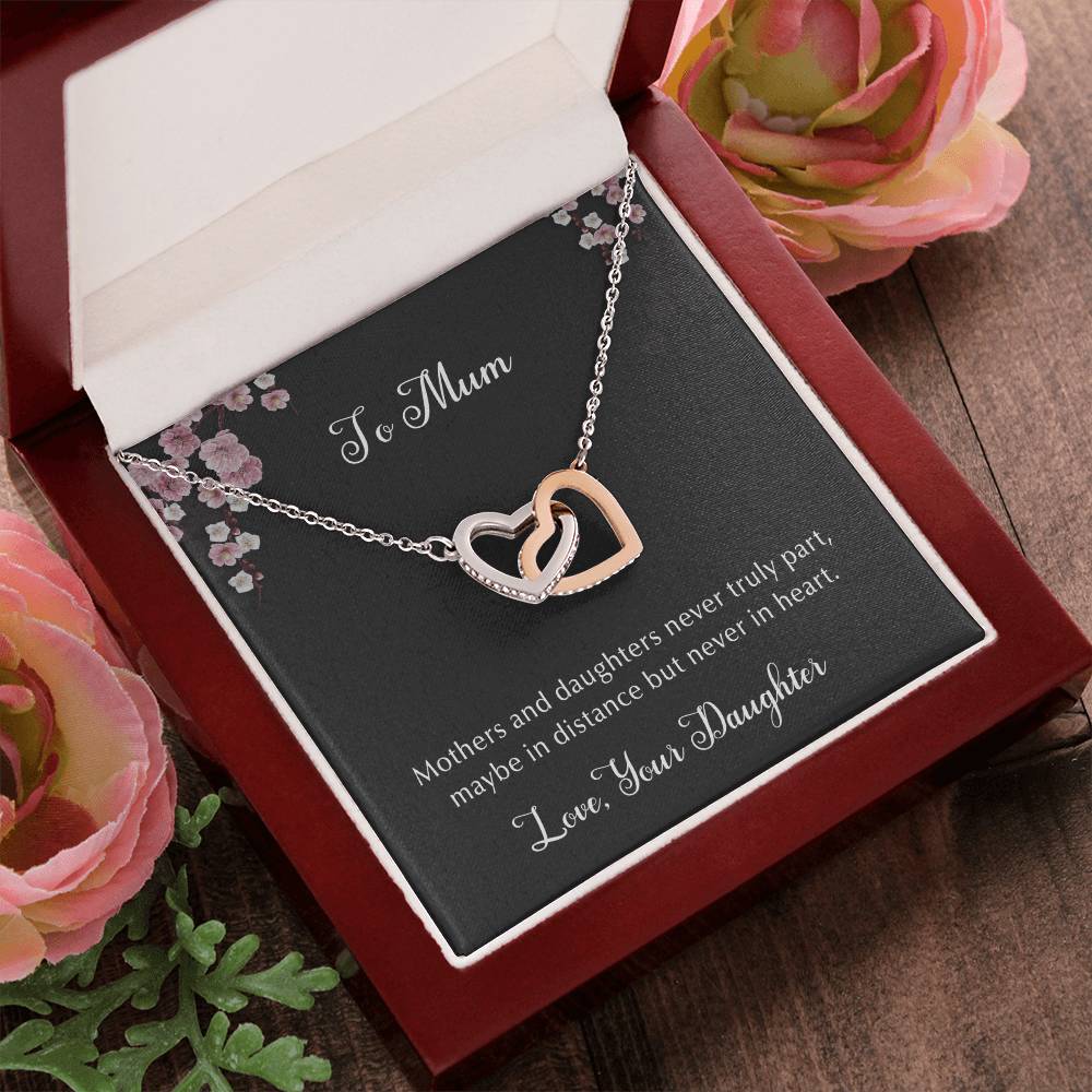 Mum & Daughter Interlocking Hearts Necklace