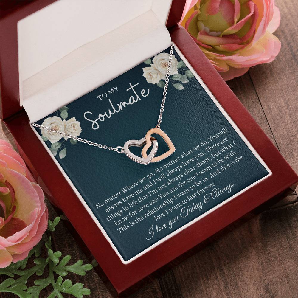 Interlocking Necklace Soulmate Interlocking Hearts Necklace